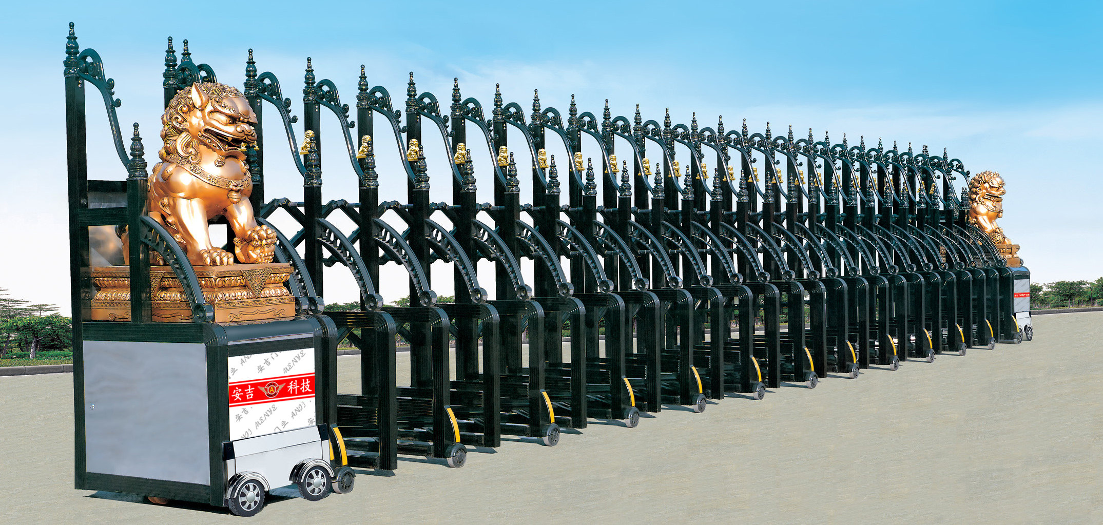 濮阳电动伸缩门 手动推拉门 铝合金 遥控折叠门 别墅庭院收缩门