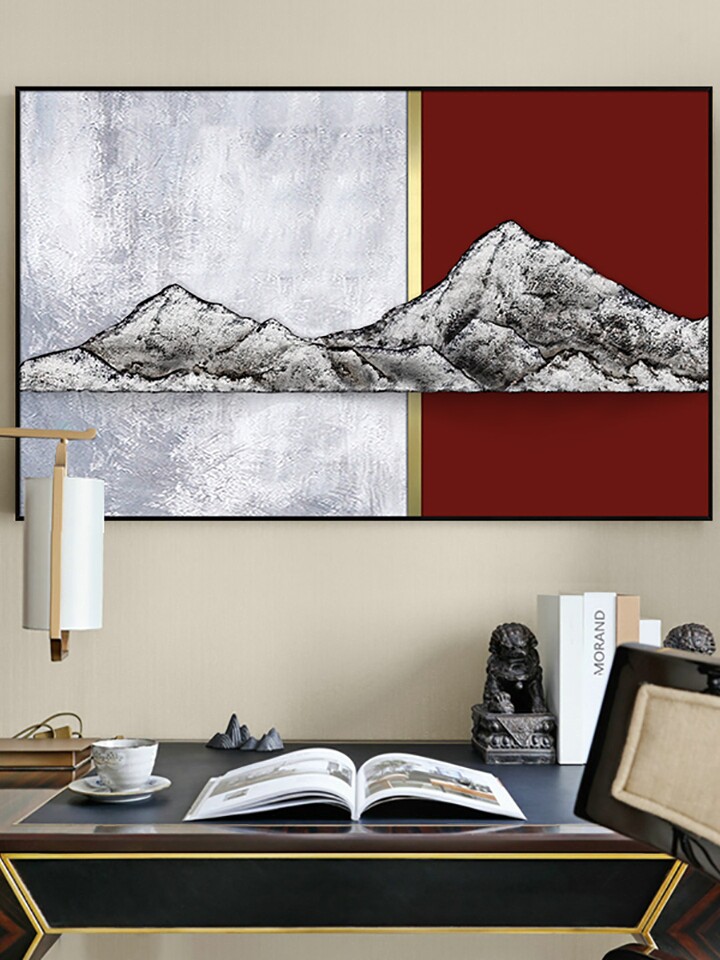 艺林画境新中式立体山峰装饰画