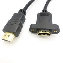 Full core 19 1HDMI extension cord male to female with ears can be fixed pure copper HD LCD video adapter wire