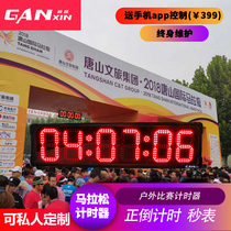 Ganxin marathon swimming pool led countdown large screen running timer competition electronic positive timer