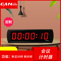 Ganxin large screen 3 inch 6 bit metal red digital multifunctional electronic LED timer home clock Indoor