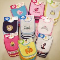 American Luvable Friends spring and autumn saliva towel baby bib waterproof rice pocket cartoon baby bib