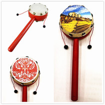 Baby Toys Dial Wave Drum Woody 6 To December 5 Years Old Can Nibble Early Teach Puzzle Pure Sheepskin Traditional Small Drum