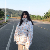 LKSTORE TWOWINLAB Full Inprint Cloud mist Angels loose cotton clothes male and female lovers hip hop hat jacket tide