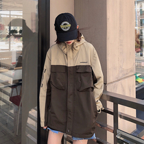 WASSUP spliced stormtrooper new national tide hooded jacket shirt autumn and winter mens and womens coats clearance section