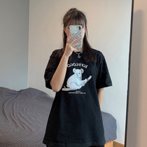 LKSTORE ICFFCOCO summer new round neck koala print short sleeves men and women couples National tide short sleeves