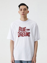 LKSTORE wassup 2020ss old school retro graffiti handwritten loose short sleeve men and women couple T-shirt