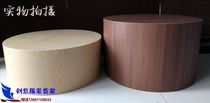 Wood grain round display table Platform Round column bridal shop fitting table platform Model base Fitting room floor