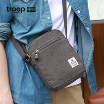 Troop single shoulder bag male and female canvas casual minimalist backpack small single shoulder inclined satchel bag for mens bag sails