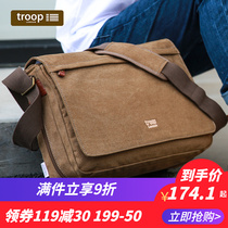 Troop Leisure Single Shoulder Bag Mens Bag Brief Youth New Fashion Diagonal Satchel Cloth Bag Men Postman Bag Crosswalk
