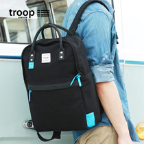 Troop double shoulder bag male canvas hand business casual male and female backpack tide European and American large capacity bag travel bag