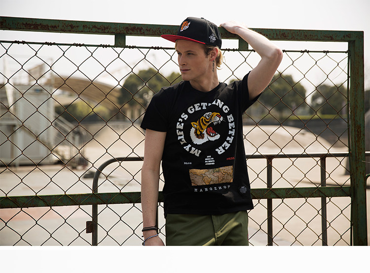 [npc]mlgb x mess潮牌联名 2017虎头logo杭州纪念款限定短袖t恤