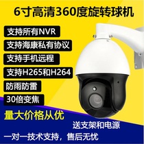 6 inch full color dual optical network HD ball machine 360 rotating zoom humanoid alarm audio POE