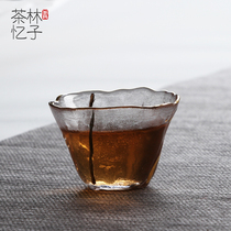 Japanese glass teacup Master Cup hammer eye pattern Cup handmade creative crystal glass cup single Cup