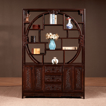 Chinese style red wood bou ancient frame solid wood log furniture ancient Dong cabinet tea show shelf East African red acid branch wood Dolomite