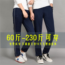 South Korea silk school uniform pants Male and female high school students school uniform pants velvet thickened junior high school students one bar sweatpants