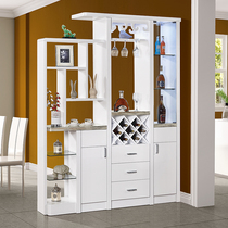 Large apartment White Painted Hall partition cabinet multifunctional living room double-sided entrance shoe cabinet restaurant wine cabinet decoration cabinet