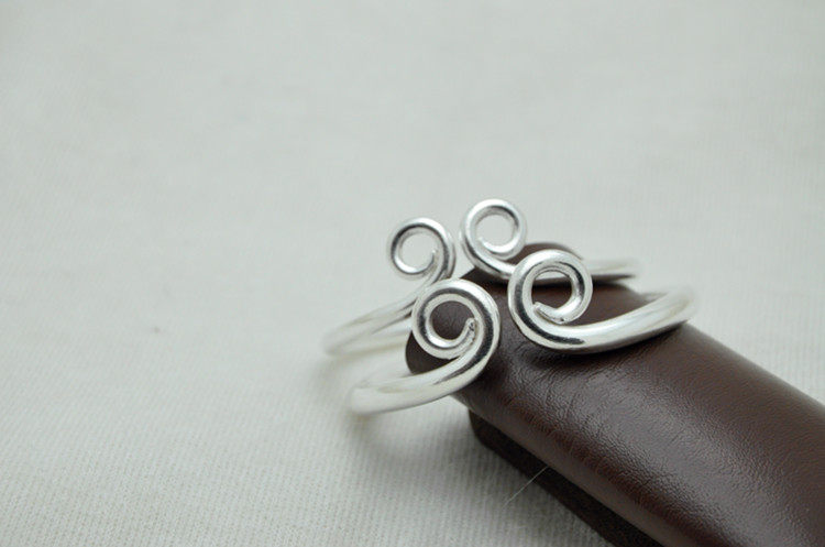 正品s999纯银紧箍咒手镯女手工光面金箍悟空银镯男戴荃同款情侣款