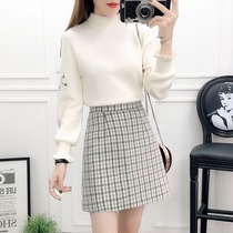 Sandro Moscoloni2022 autumn winter new suit dress with small subtemperament sweater half body dress and two sets