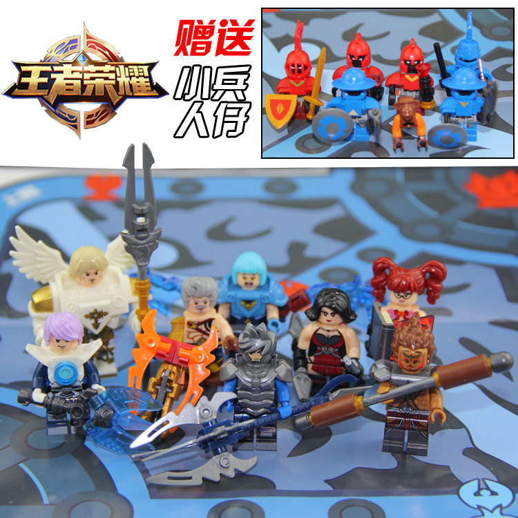 s牌sy654兼容乐高王者荣耀角色人物李白积木拼装乐高人仔玩具男孩