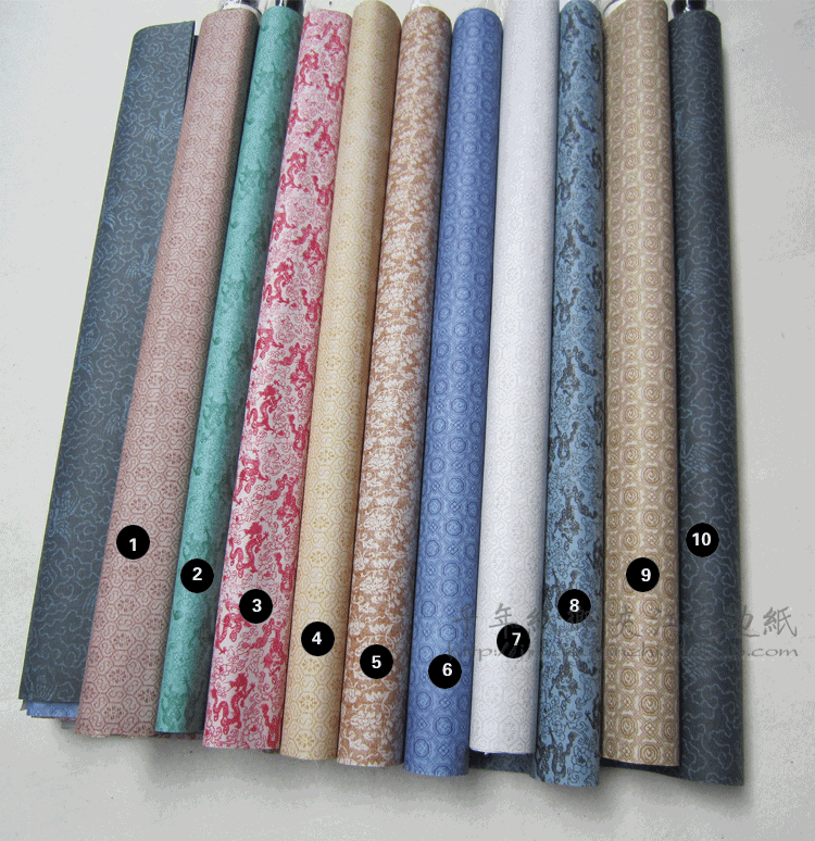 精品仿绫纸(图案多样)(书画装裱材料)宣纸 仿绫装裱 空白画轴包邮