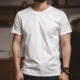 Madden workwear American retro heavyweight pure cotton off-white T-shirt right shoulder half-sleeved short-sleeved bottoming shirt men’s summer