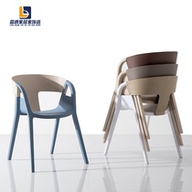 Nordic armrestaurantPersonality chair Creative chair Alien quadruped chair thickened back color hollow stool