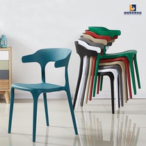 Simply modern household plastic dining chair European style creative backchair hotel chair casual coffee office chair
