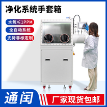 Through Leap Stainless Steel Hand Glove Box Lithium Battery Negative Pressure Anaerobic Circulation Regeneration Operation Box Purifying Vacuum Handcuff
