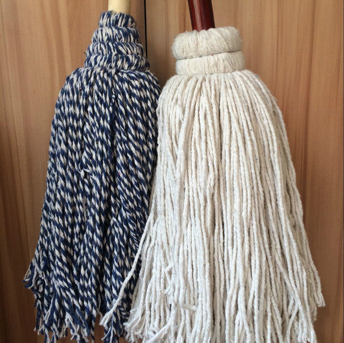 皓天墩布老式拖把纯棉线布家用圆头吸水木杆拖把普通拖把物业酒店