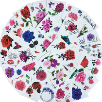 Hipster flower tattoo stickers waterproof female long-lasting cute clavicle sexy mask simulation tattoo ins Net red paper