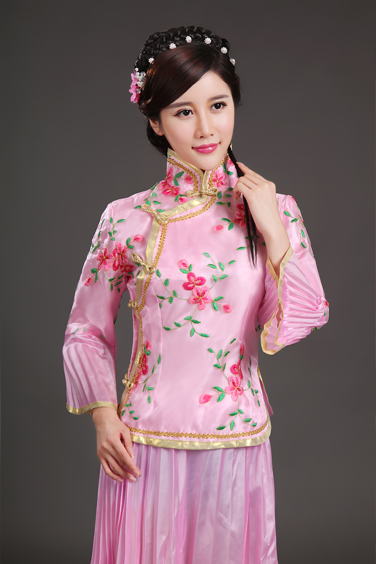 古装民国中式婚礼姐妹小凤仙戏服古筝演出服angelababy秀禾伴娘服