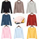 Spring 2020 Korean version of the new solid color shirt blouses cotton long-sleeved t-shirt Slim female outer wear Qiuyi Spring 2020 Korean version of the new solid color shirt blouses cotton long-sleeved t-shirt Slim female outer wear Qiuyi