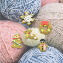 DIY jewelry accessories soft pottery Christmas series snowflake elk Christmas tree earrings keychain pendant material