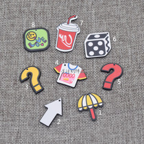 DIY jewelry accessories acrylic graffiti Cola Cup clothes question mark color sub umbrella has been punched pendant accessories