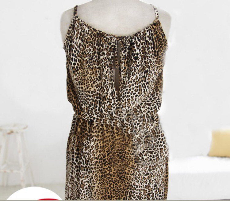 015爆款]夏季豹纹短裙连衣裙韩版女新款夜店露
