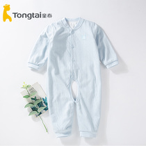 Tong Tai 2021 new double-layer Clip 3-18 months male and female baby opening gear ha clothing cotton climbing suit 3035