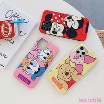 Cartoon couple Mickey for Apple 12 13 14Pro max mobile phone case iPhone11 anti-fall XS XR soft