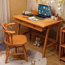 Solid Wood Childrens desk girl home simple primary school desk desk boy Nordic learning table writing table and chair