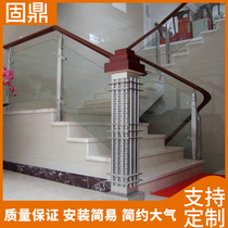 304 clip glass stair handrail prismatic stainless steel column stair railing balcony guardrail