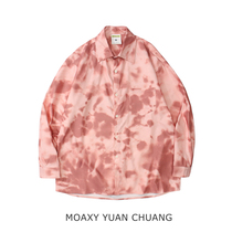 MOAXJ original Tide brand national tide simple print graffiti men and women long sleeve shirt cotton large size cool handsome top ins ins