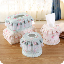 Field Garden Paper Towel Box Home Lace Cloth Art Plastic Pumping Cardboard Box Eu Type drum containing box on-board paper drawing box
