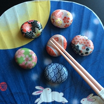 Ceramic new illustration hand-painted public Daily gifts 1 chopsticks underglaze Japanese style chopsticks rack chopsticks pillow