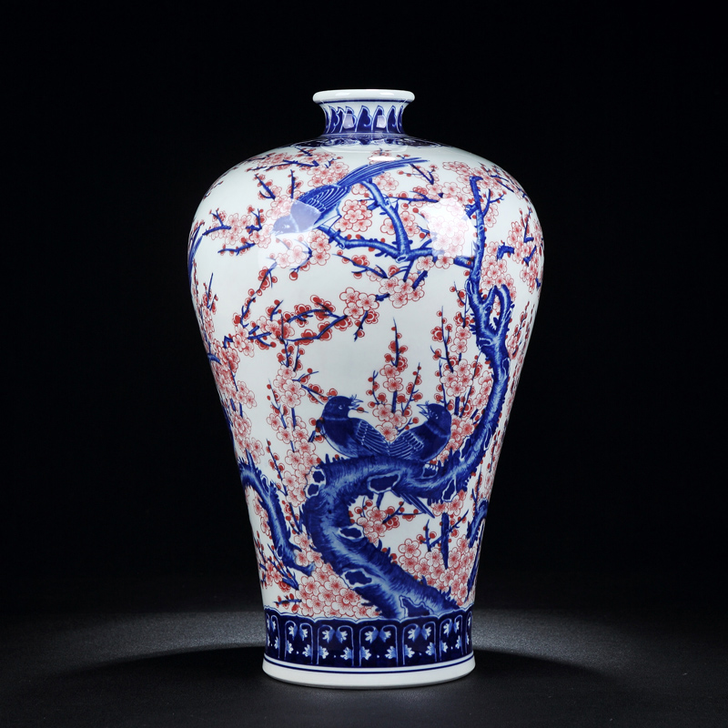 Jingdezhen blue and white youligong vase imitation the qing qianlong beaming mei bottles