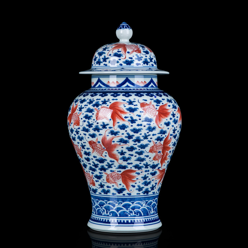 Chinese blue and white youligong hand - made porcelain of jingdezhen ceramic furnishing articles furnishing articles general household act the role ofing is tasted can of mesa