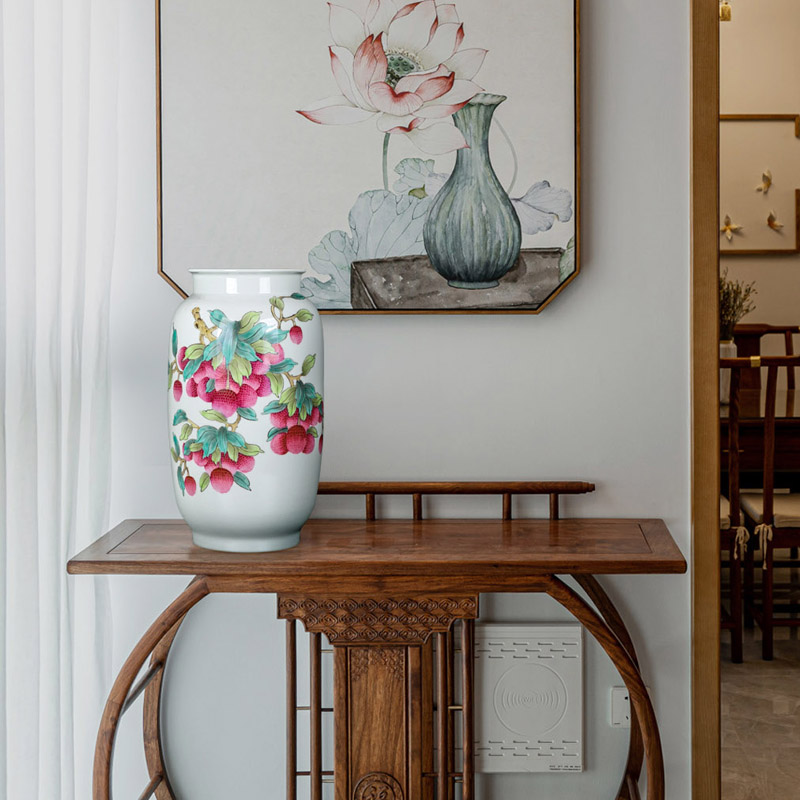 Sitting room the vase study Chinese jingdezhen ceramics vase hand - made ceramic bottle of TV ark, decoration as furnishing articles