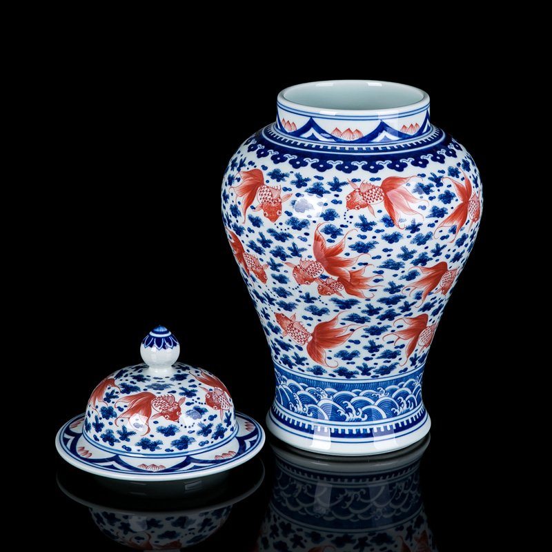 Chinese blue and white youligong hand - made porcelain of jingdezhen ceramic furnishing articles furnishing articles general household act the role ofing is tasted can of mesa