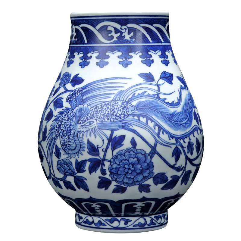Jingdezhen porcelain hand - made ceramic vase furnishing articles study adornment archaize sitting room in extremely good fortune blessed bottle