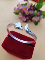 Retro little fox fairy Silver Fox bracelet Frosted Little Fox this year girl bracelet foot silver 999