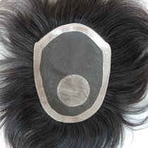 Reissued piece of female head real hair full hand-woven needle spin light thin net breathable invisible real hair silk cover white hair